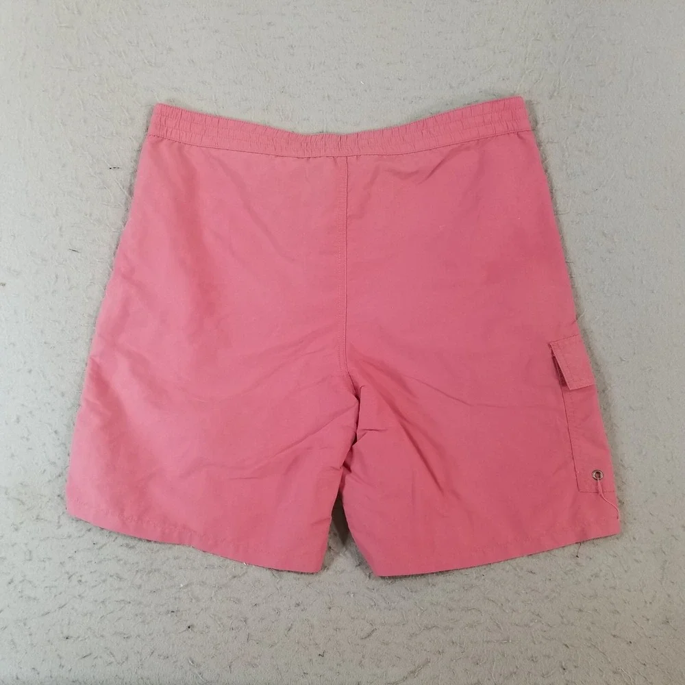 Polo Ralph Lauren board shorts bathing suit cargo pocket men's large pink nylon